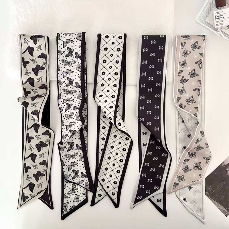 Silk Neck Scarf - Luxury Brand Model Bag Handbag Handle