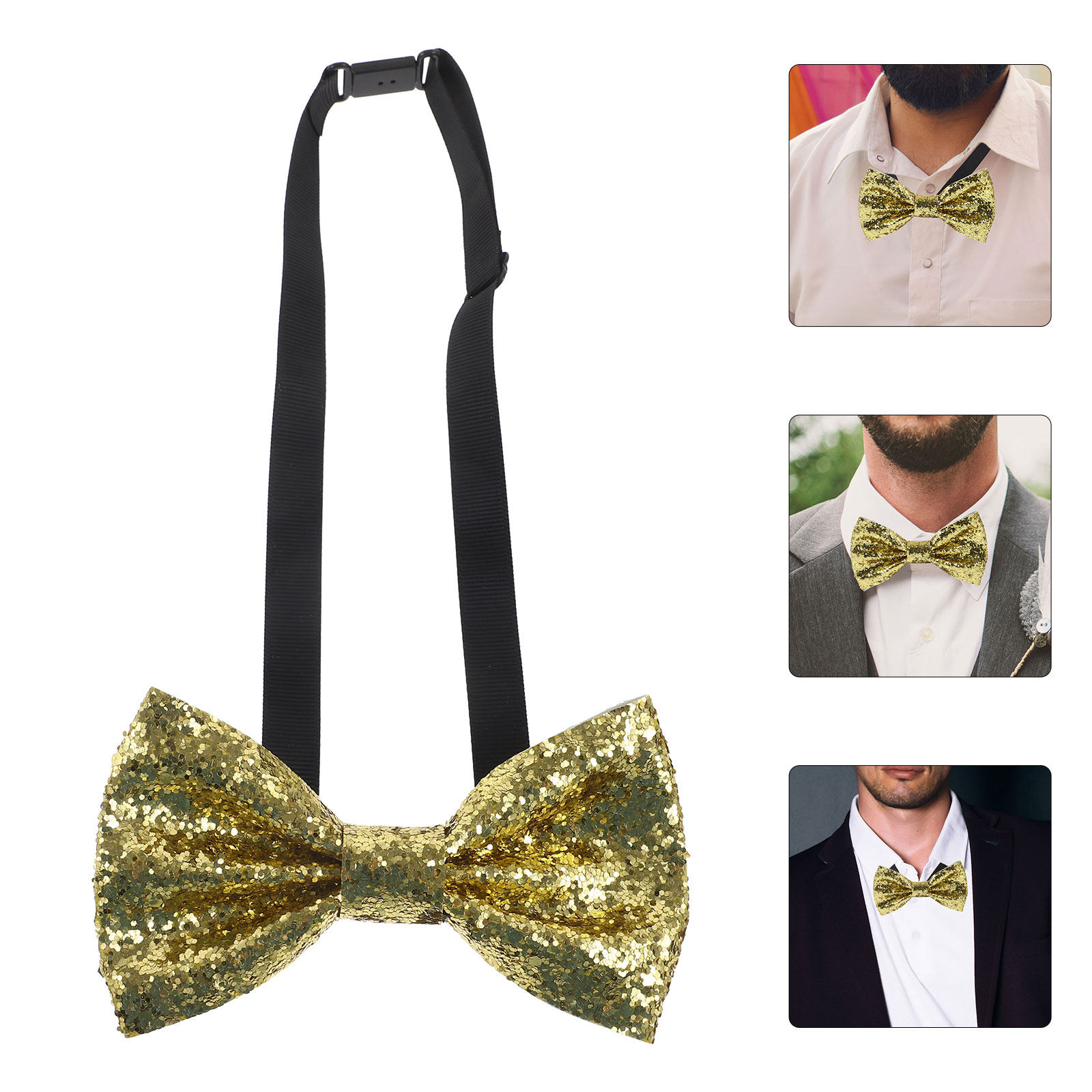 Bow Tie Pre Tied - Glitter Bow Tie for Men Pre-Tied