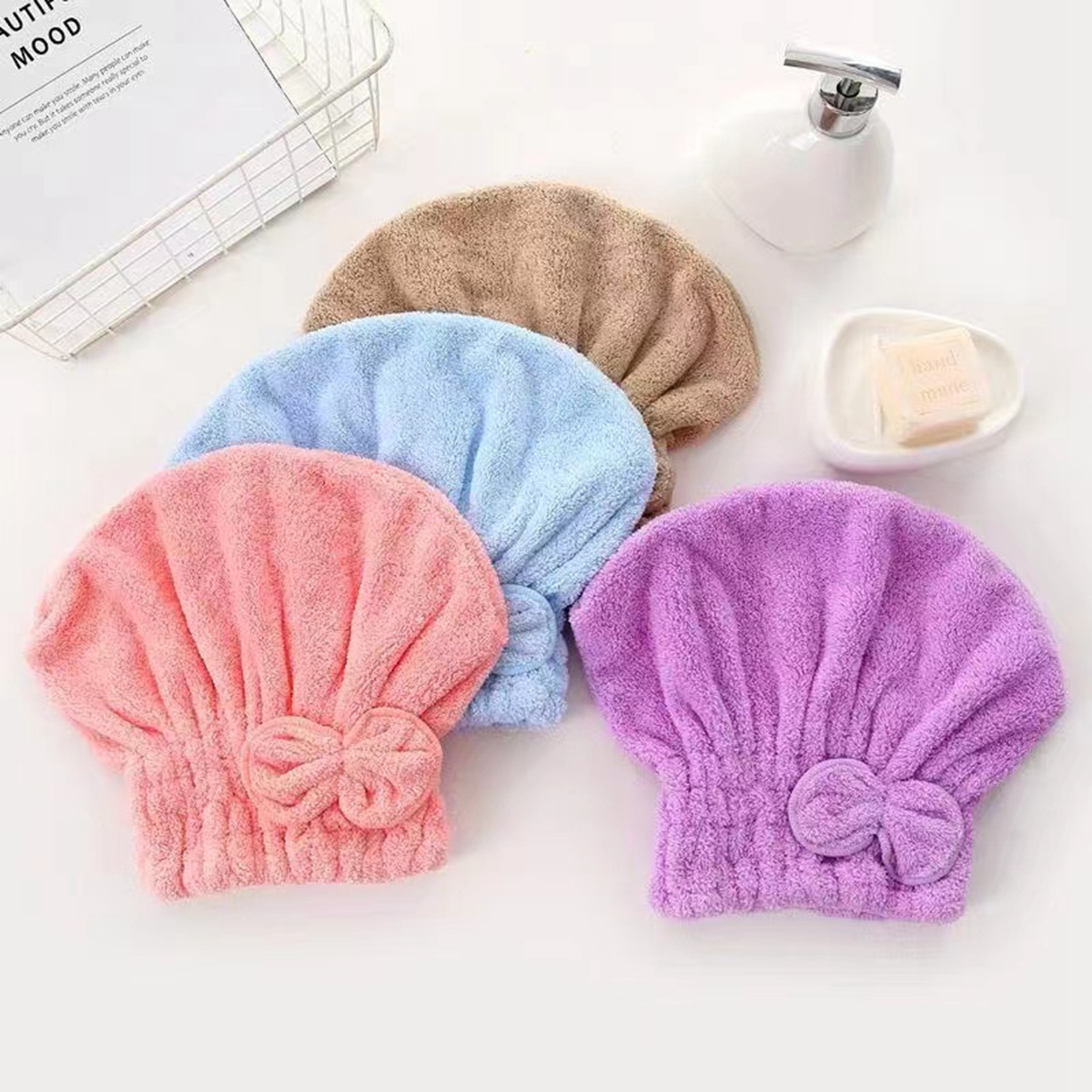 1Pc Microfiber Hair Drying Tow - Head Wrap Turban ulasan dan harga
