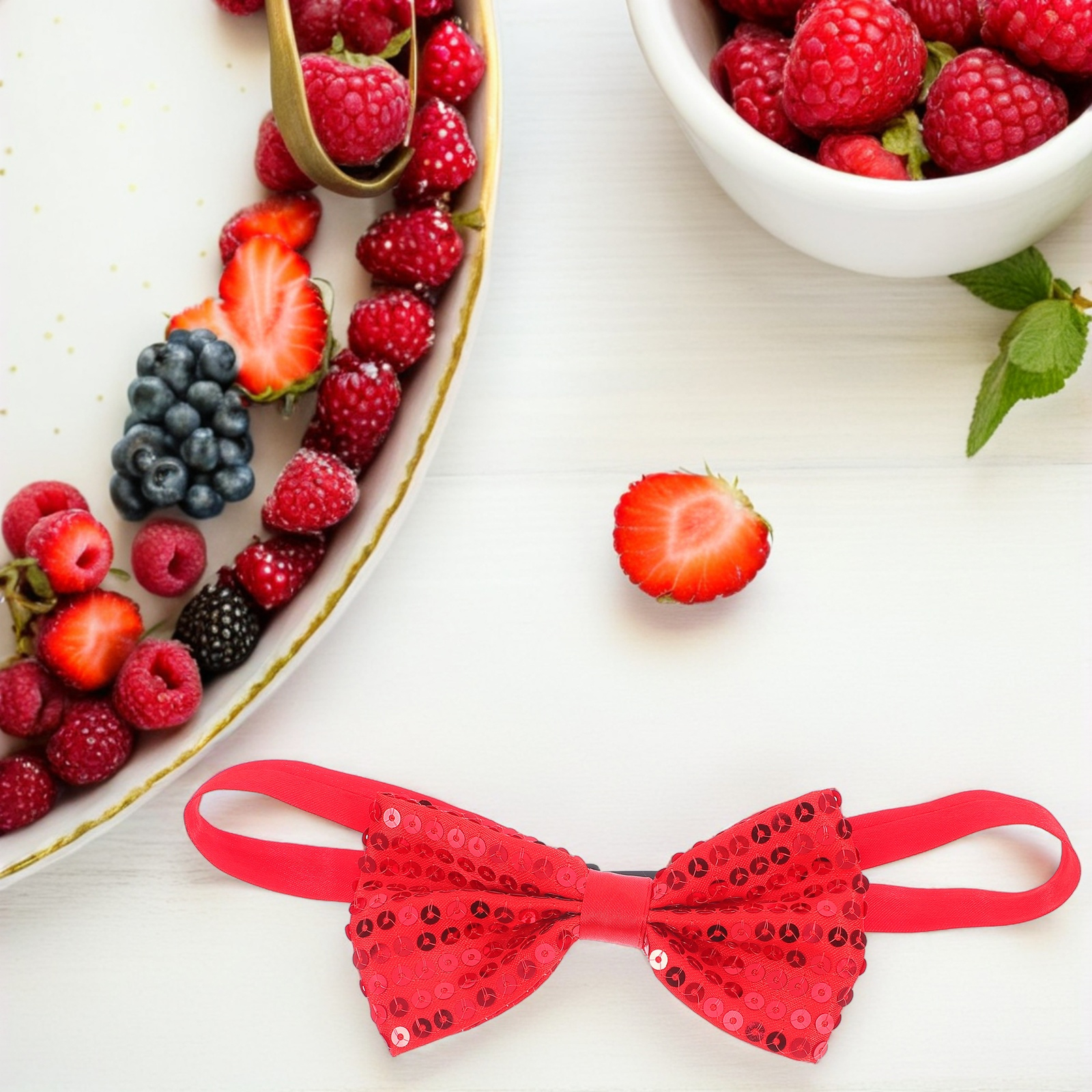 5Pcs Children Sparkly Sequin B - Bow Tie Pre Tied ulasan dan harga