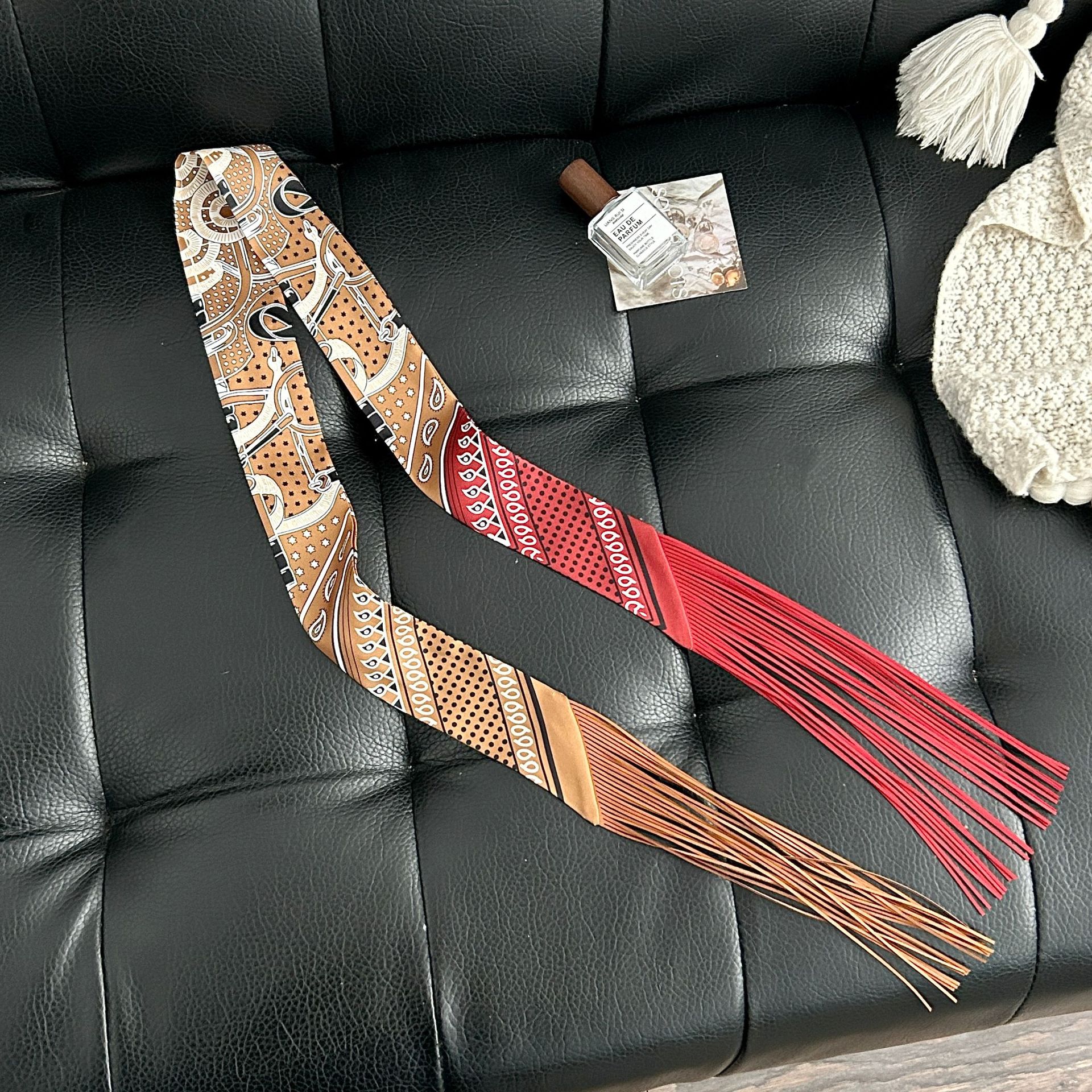 Luxury Tassel Skinny Scarf for - Face Scarf Mask ulasan dan harga