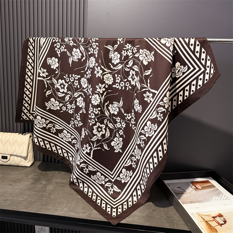 1pcs 90*90cm Floral Printed La - Bandana Cotton ulasan dan harga