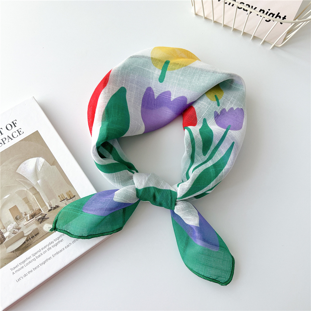 Spring Autumn Scarf Chic Fashi - Bandana Cotton ulasan dan harga