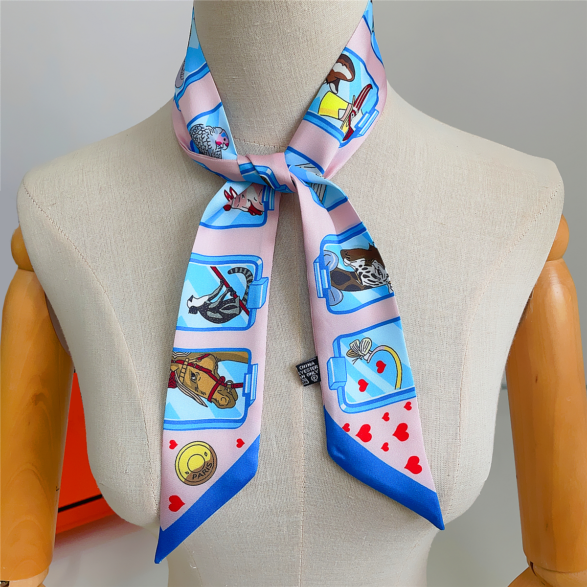 Brand Design Twill 100% Silk S - Silk Neck Scarf ulasan dan harga