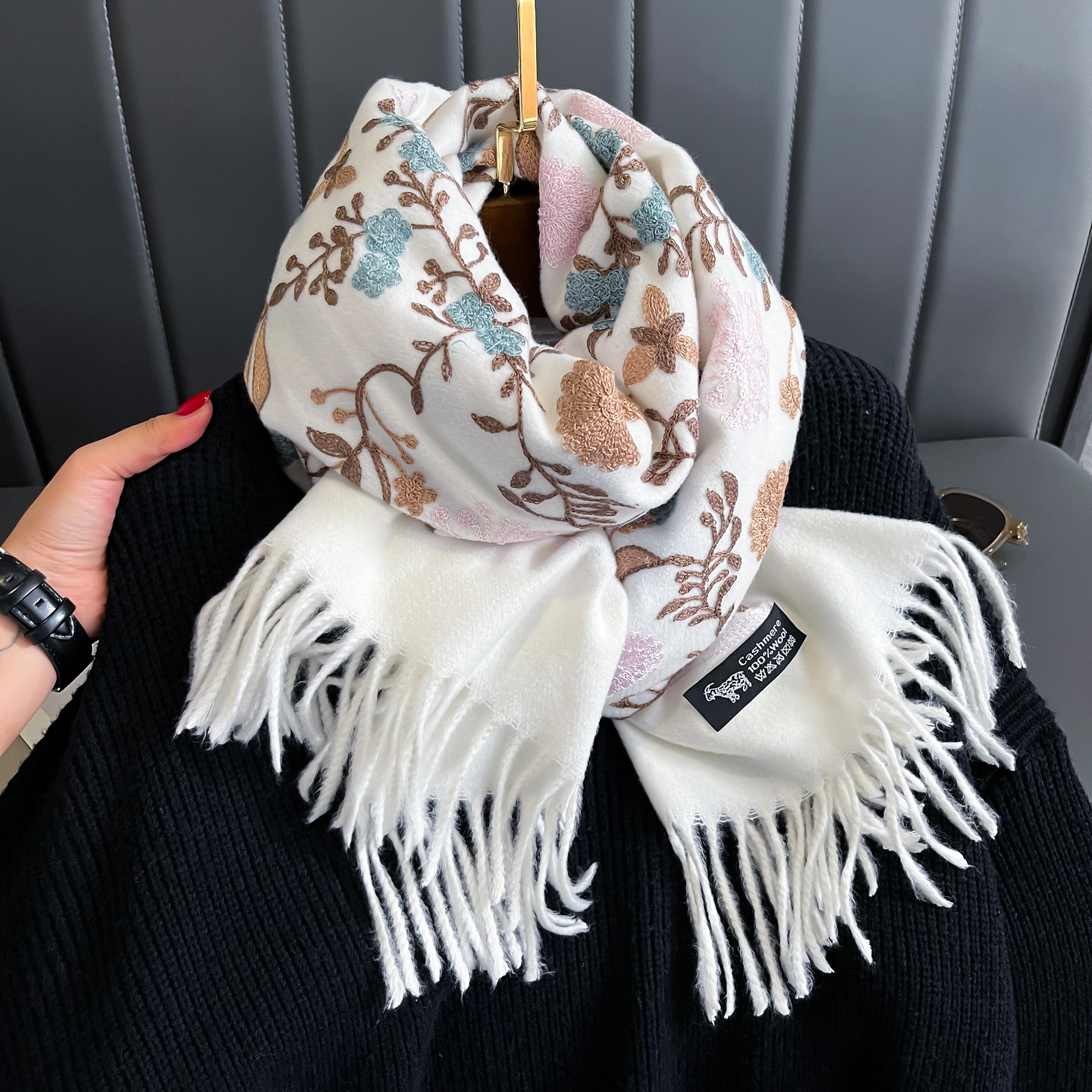 New Winter Warm Cashmere Scarf - Woven Scarf Blanket ulasan dan harga