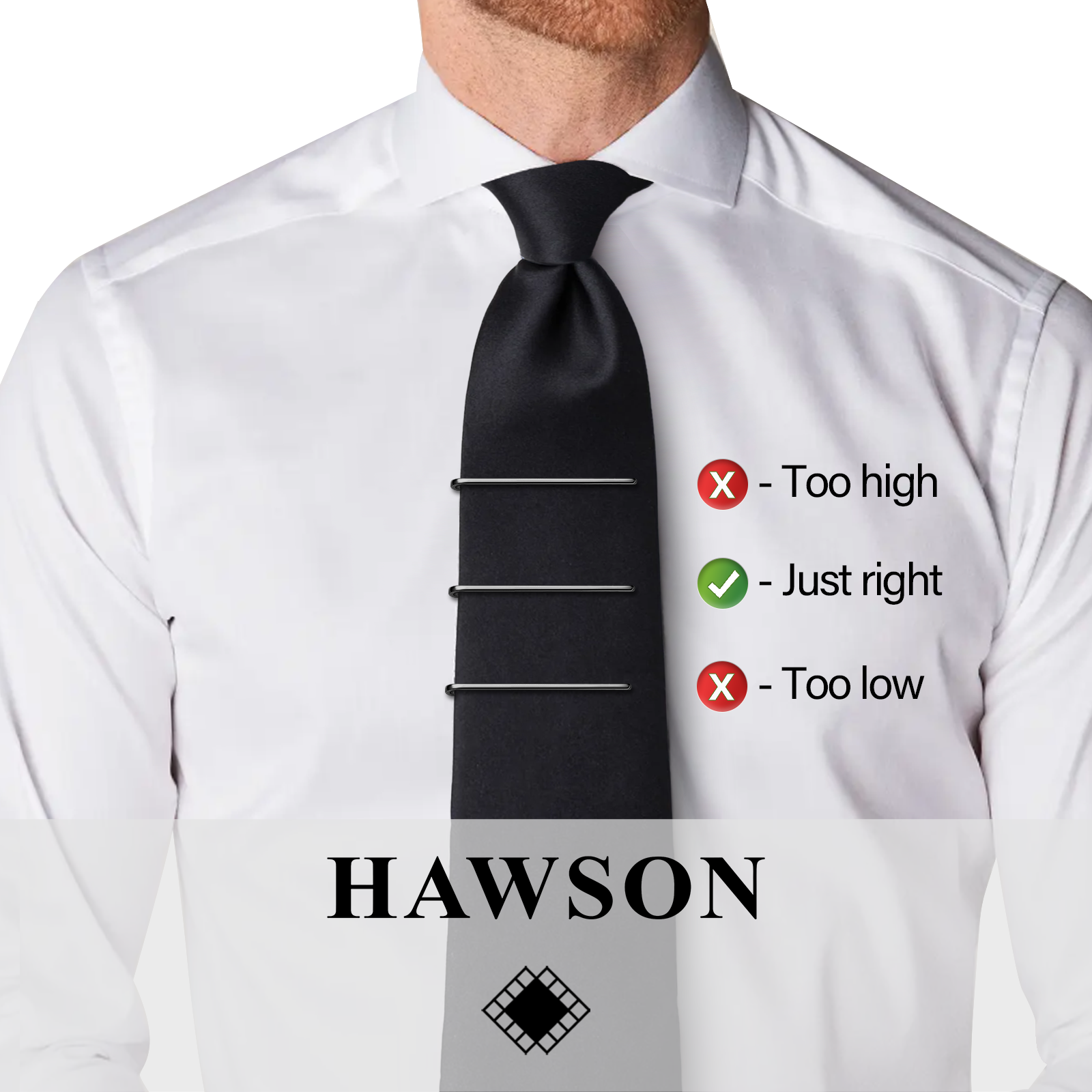 HAWSON Tie Clips for Men 4Pcs  - Tie Bar Set Gift ulasan dan harga