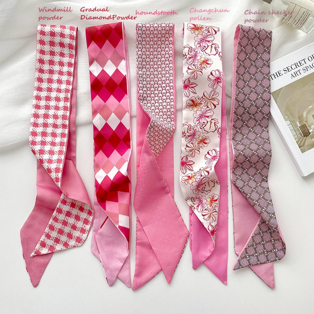 2-6pcs/set Silk Satin Scarf Wo - Ascot Neck Scarf ulasan dan harga