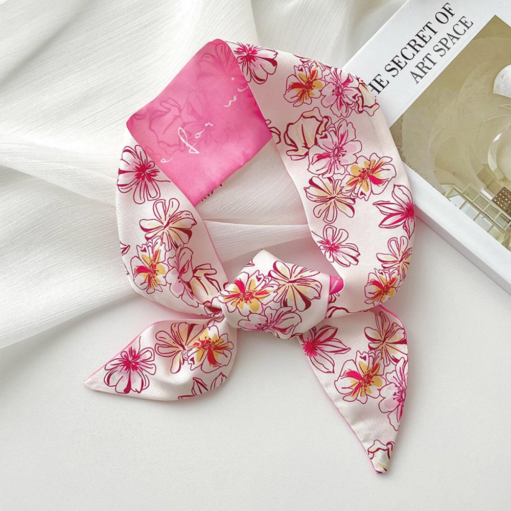 2-6pcs/set Silk Satin Scarf Wo - Ascot Neck Scarf ulasan dan harga