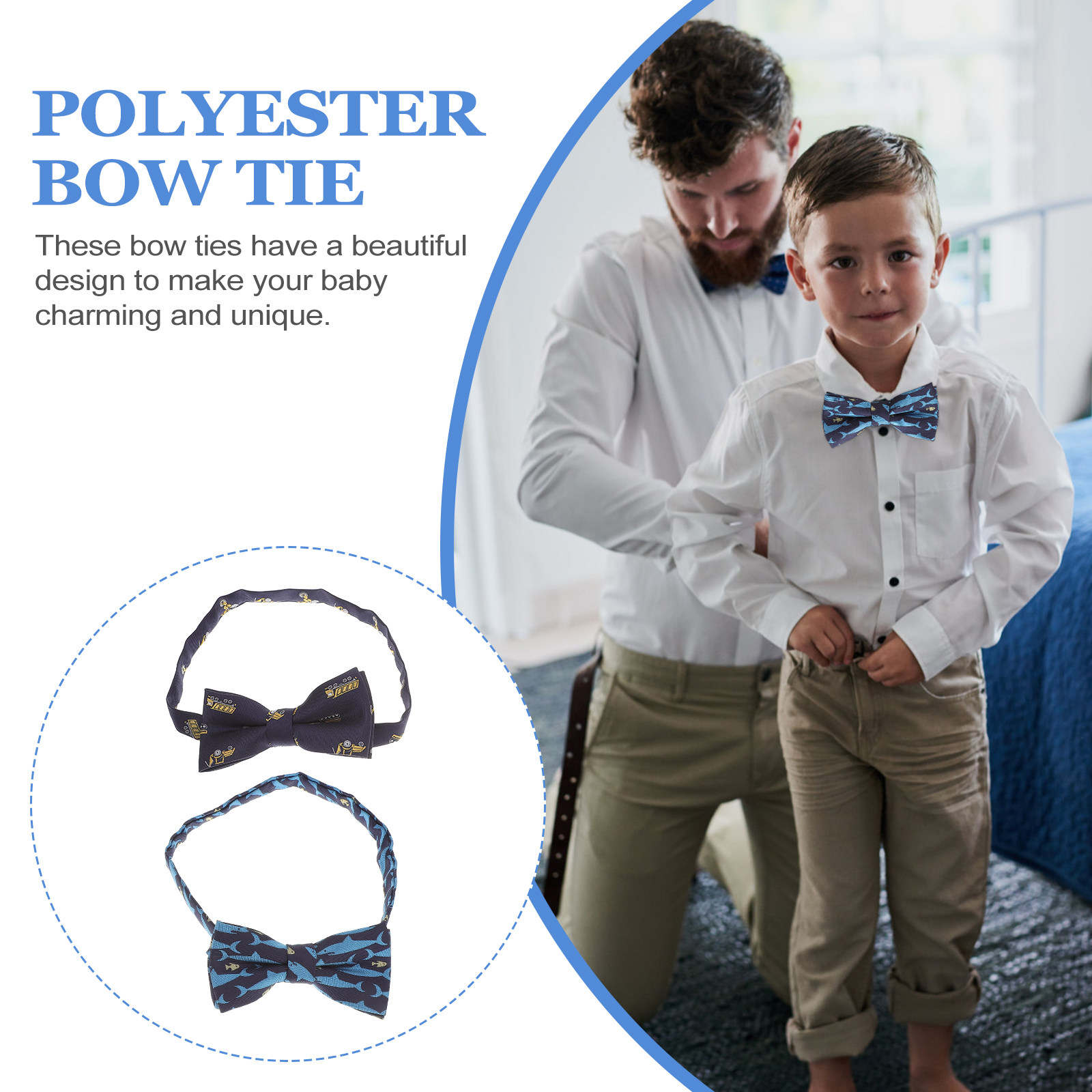 2Pcs Kids Bow Tie Cartoon Pre- - Bow Tie Pre Tied ulasan dan harga