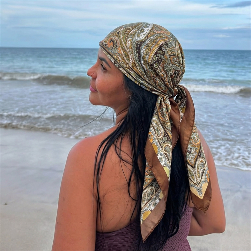Women Spring Summer Square Sca - Silk Neck Scarf ulasan dan harga