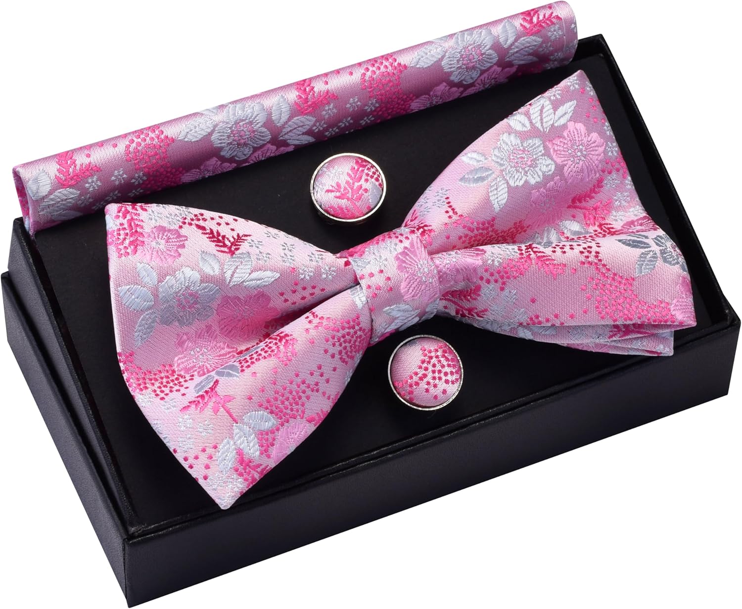 Floral Bow Tie & Handkerchief  - Pocket Square Set ulasan dan harga