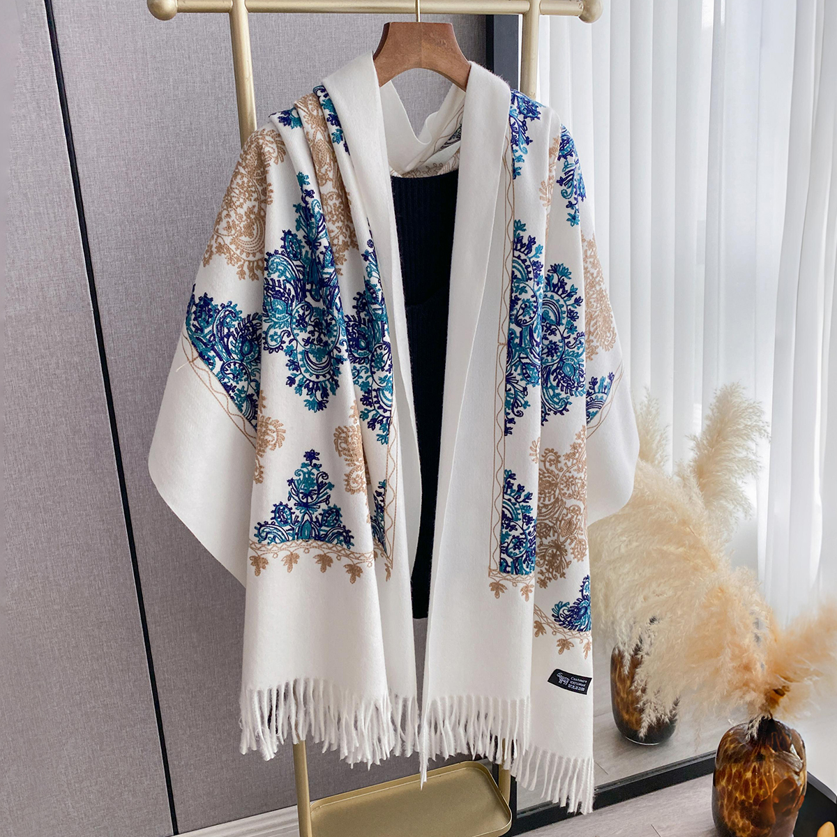 Women Fashion Winter Warm Cash - Woven Scarf Blanket ulasan dan harga
