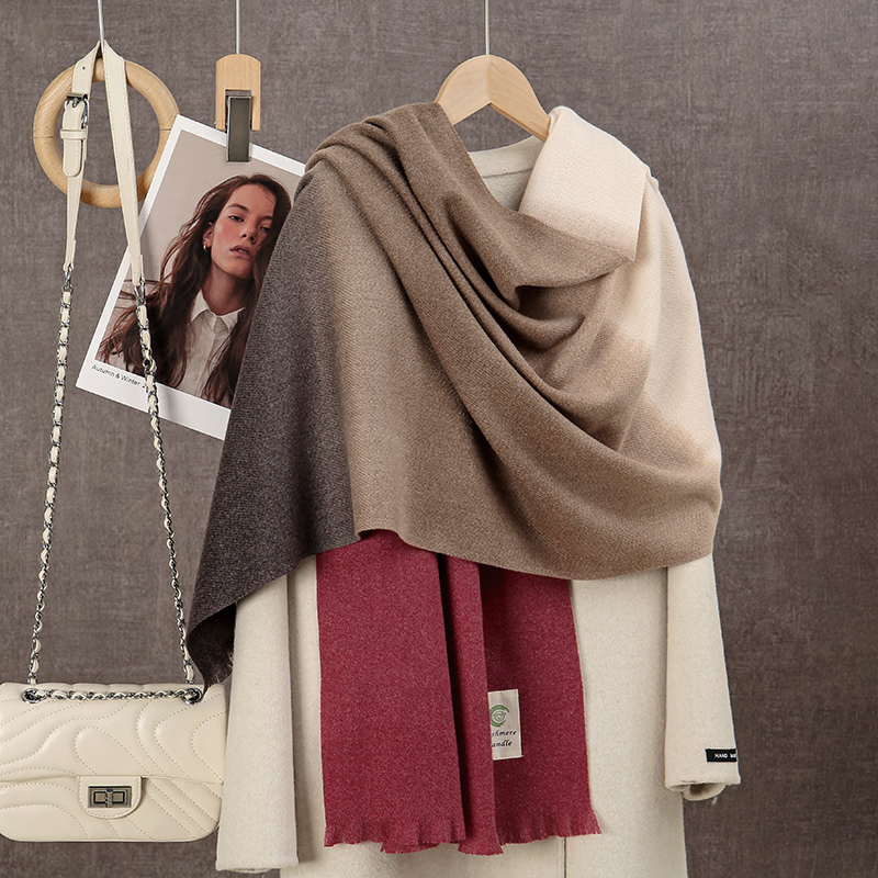 New 2024 Gradient Cashmere Sca - Woven Scarf Blanket ulasan dan harga