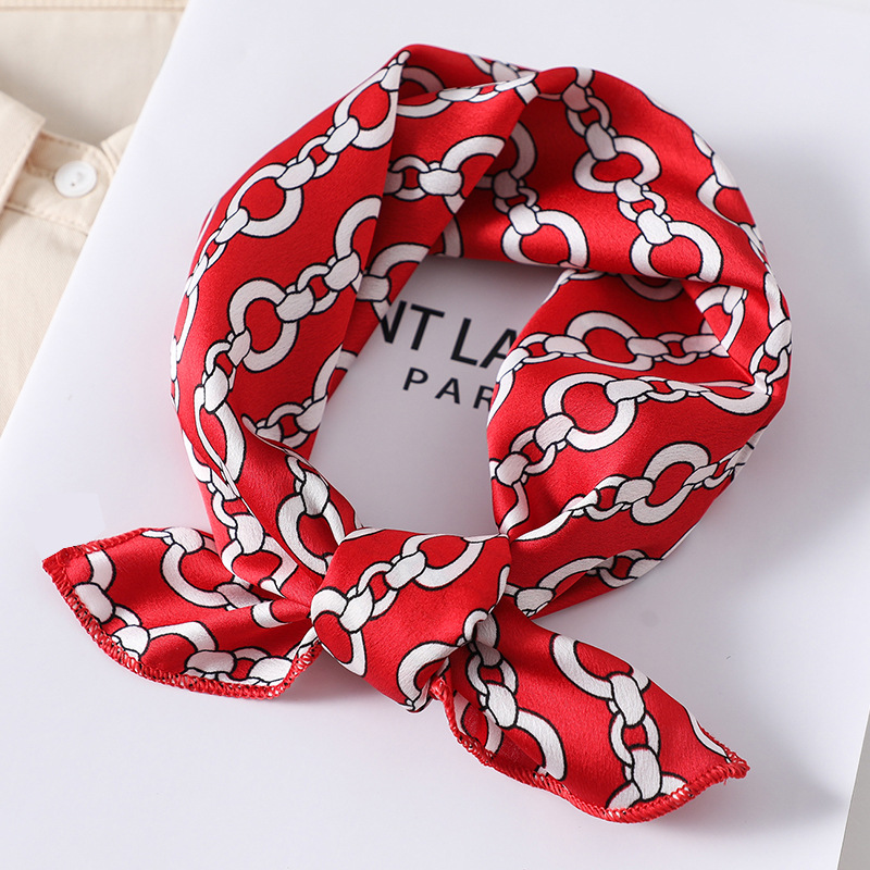 Women scarf  50*50cm Square Sk - Silk Tie Striped ulasan dan harga