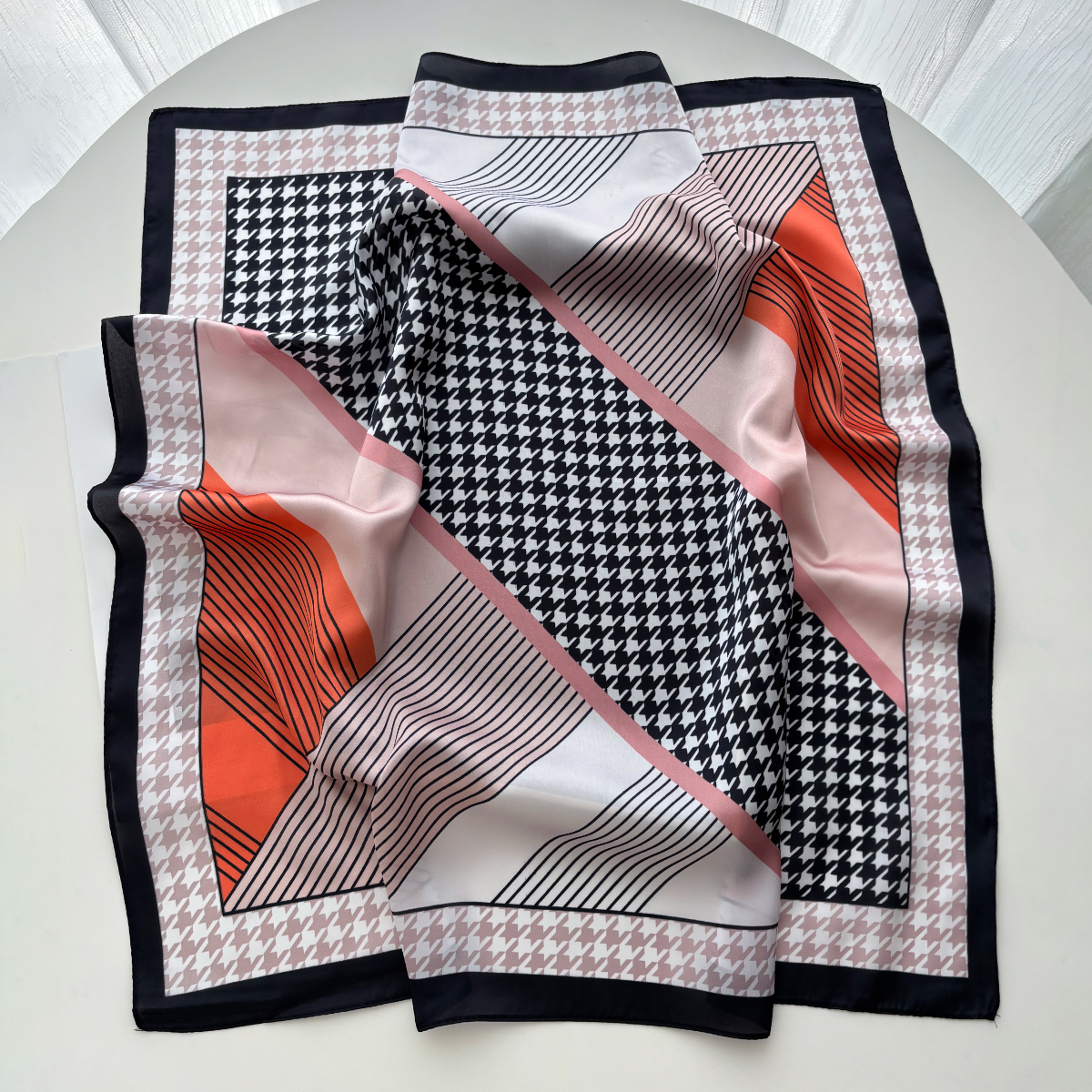 New Printed Square Scarf For W - Silk Neck Scarf ulasan dan harga