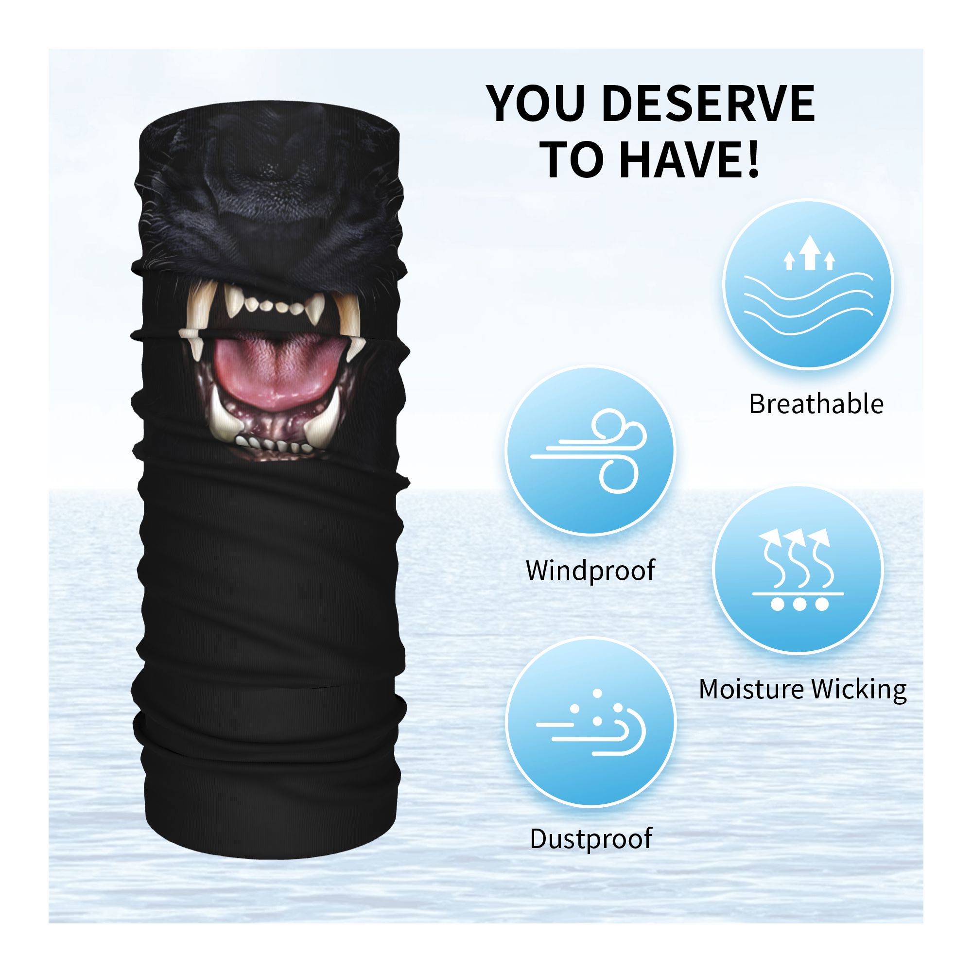 Custom Black Panther Animal He - Neck Warmer Tube ulasan dan harga