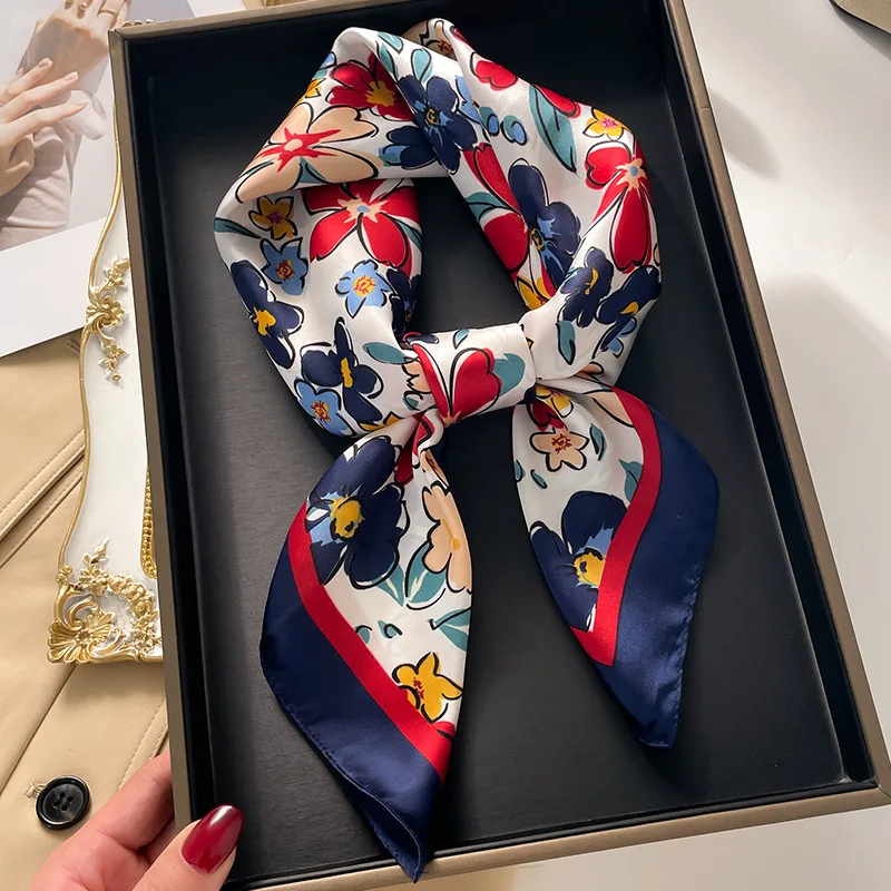 Luxury Square Scarf For Women  - Silk Neck Scarf ulasan dan harga