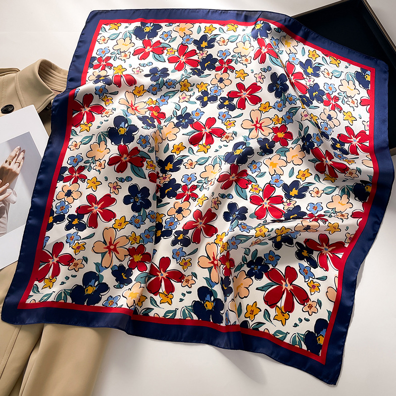 Luxury Square Scarf For Women  - Silk Neck Scarf ulasan dan harga
