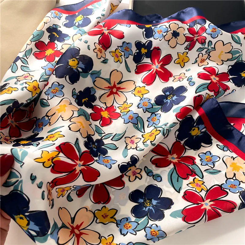 Luxury Square Scarf For Women  - Silk Neck Scarf ulasan dan harga