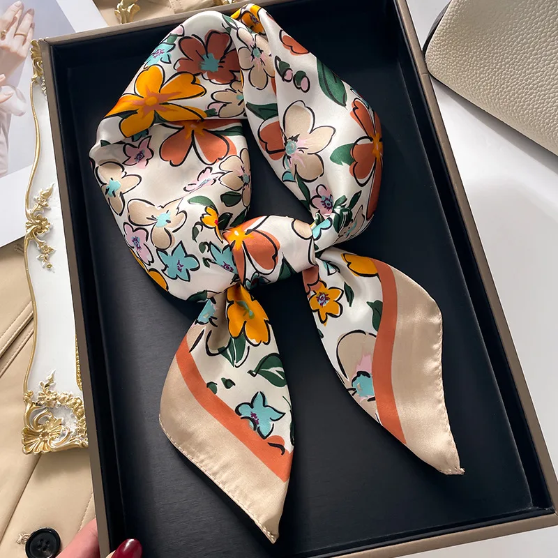Luxury Square Scarf For Women  - Silk Neck Scarf ulasan dan harga