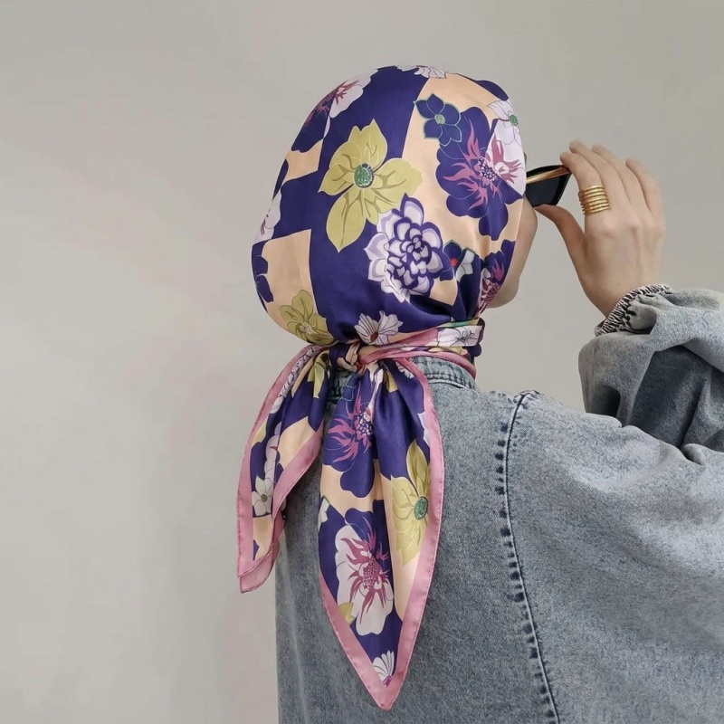 Print Silk Scarf Fashion Turba - Silk Neck Scarf ulasan dan harga