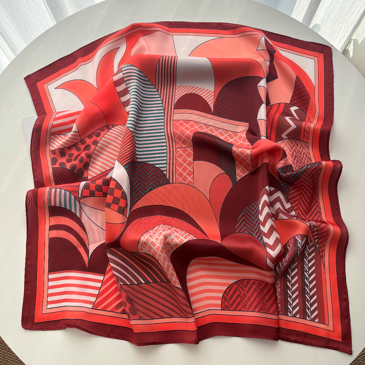 Luxury Square Scarf For Women  - Silk Neck Scarf ulasan dan harga
