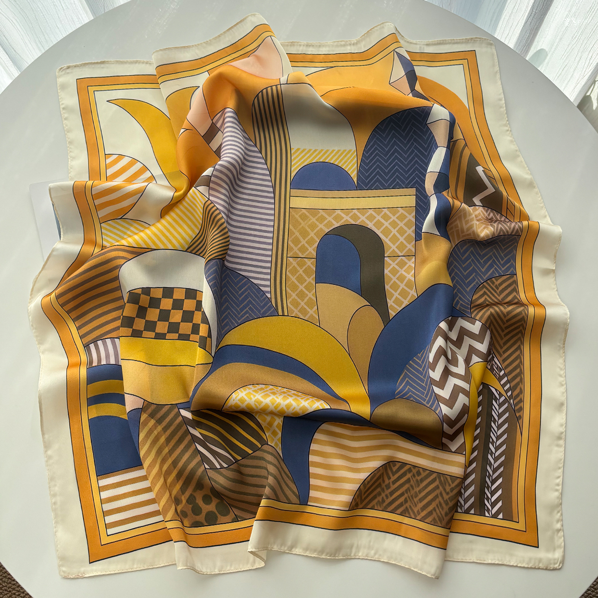 Luxury Square Scarf For Women  - Silk Neck Scarf ulasan dan harga