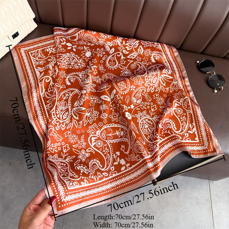 1Pc cashew print fashion silk  - Scarf Silk Square ulasan dan harga