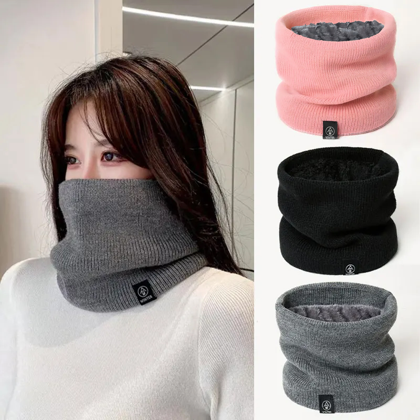 Fashion Women Knitted Scarf So - Muffler Men Wool ulasan dan harga
