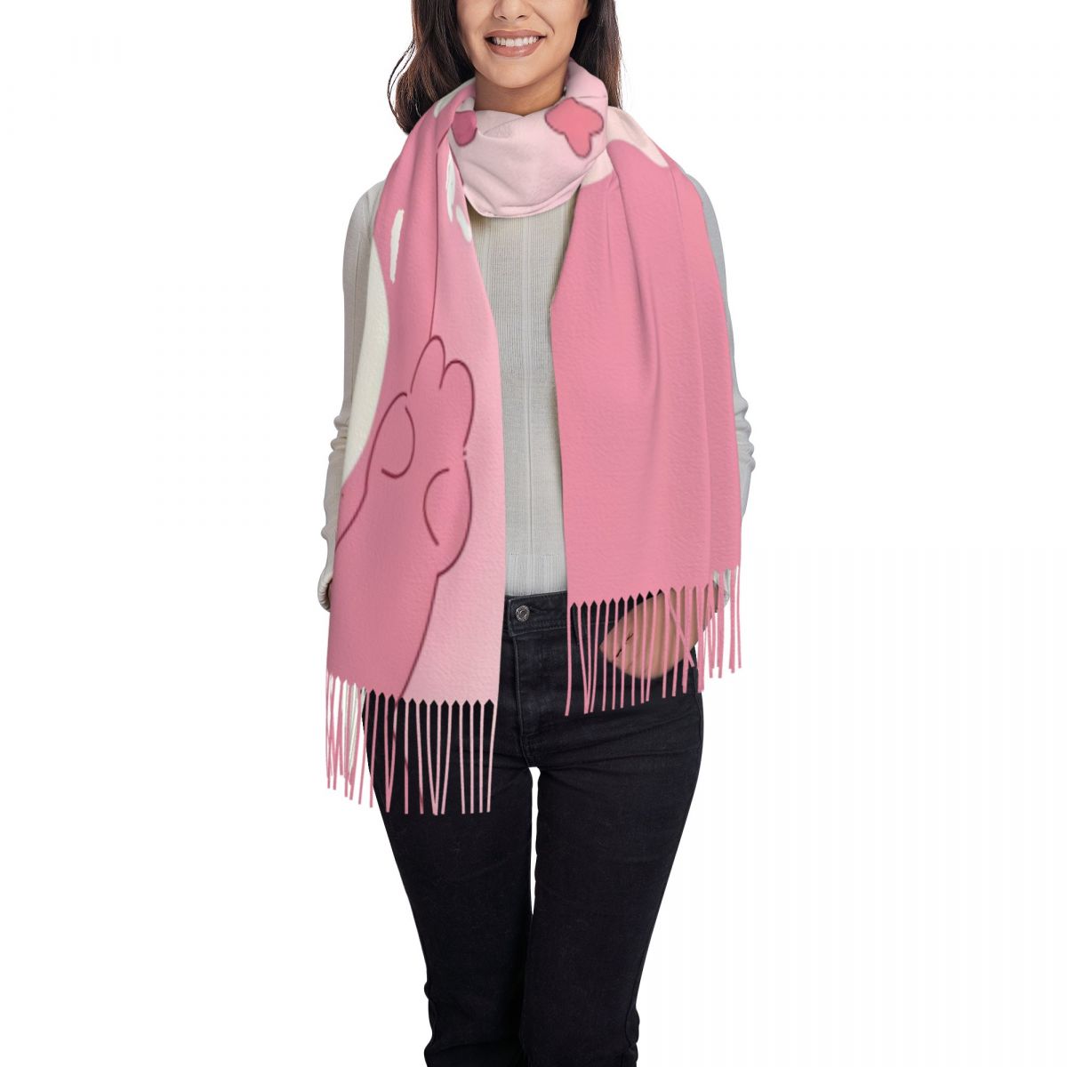 Lotso Pink Bear Women's Scarf  - Pashmina Wrap Large ulasan dan harga