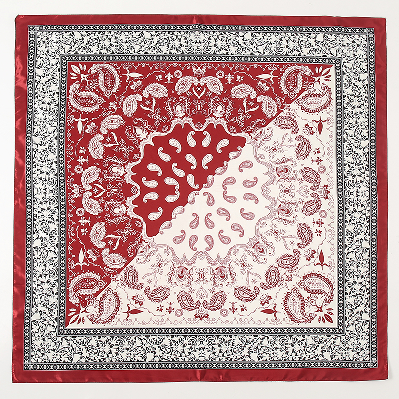 Satin Square Scarf Women Musli - Silk Neck Scarf ulasan dan harga