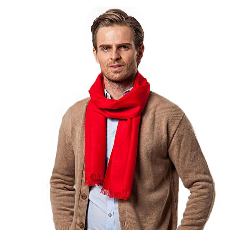 Fashion Winter Solid Color Men - Muffler Men Wool ulasan dan harga