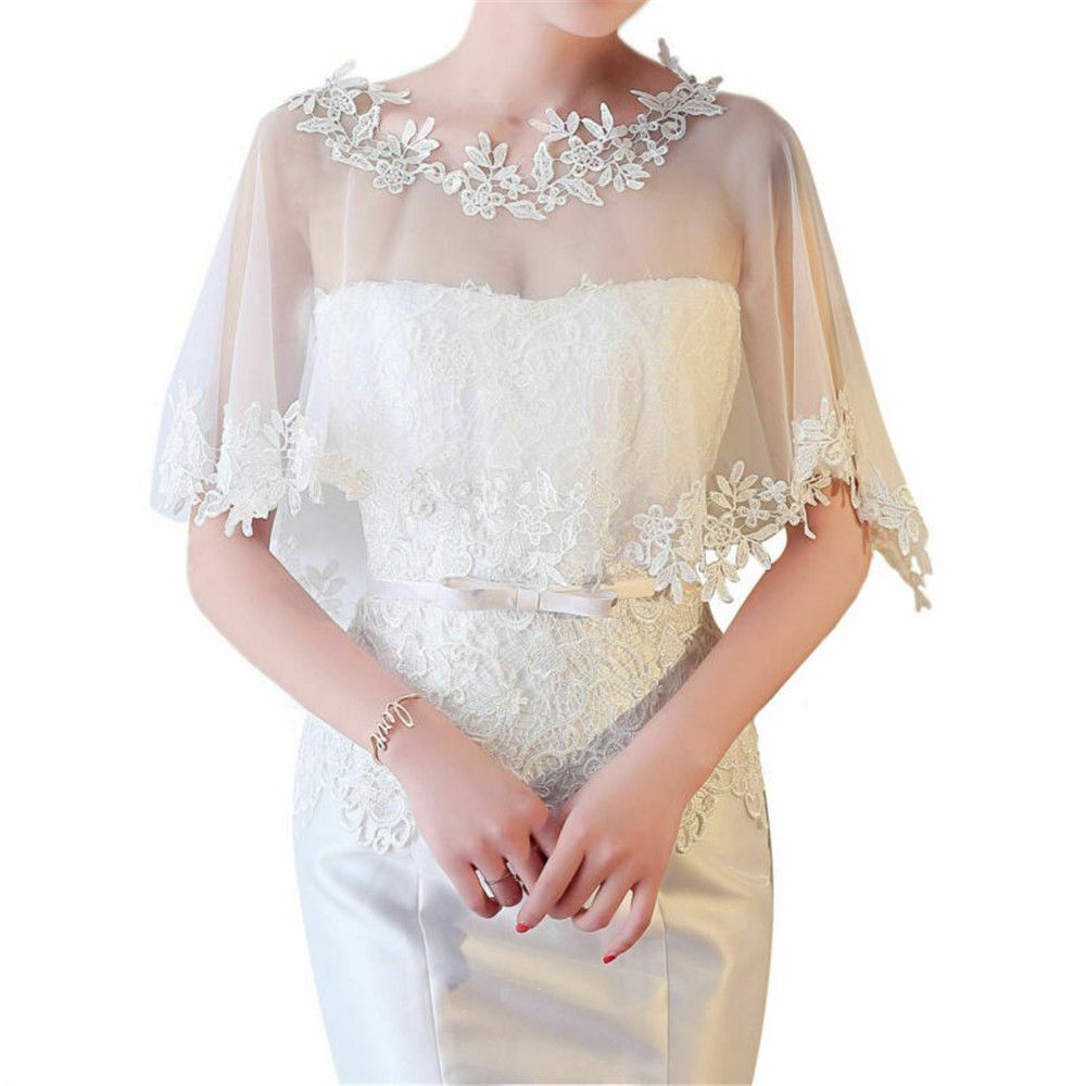 Fashion Elegant Lace Shawl Bri - Stole Wedding Shawl ulasan dan harga