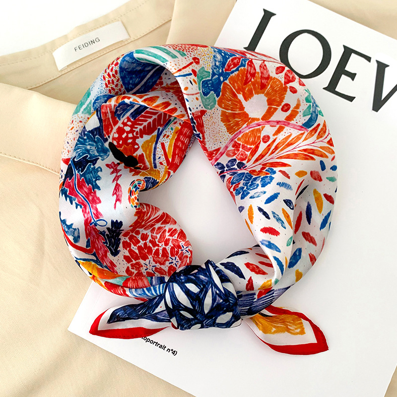 53cm Square Silk Scarf Women N - Silk Neck Scarf ulasan dan harga