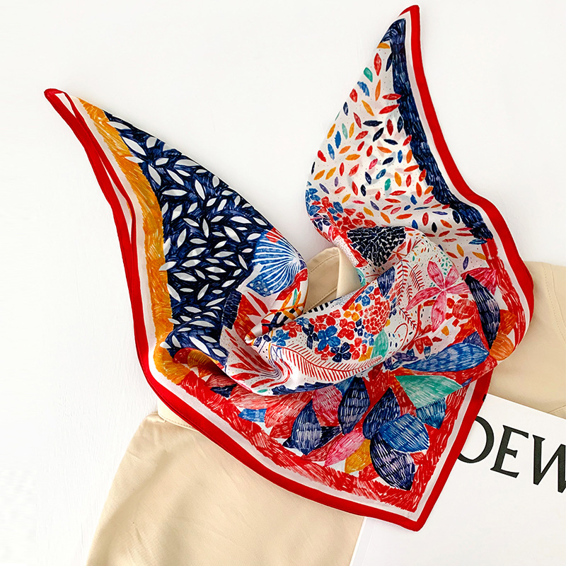 53cm Square Silk Scarf Women N - Silk Neck Scarf ulasan dan harga