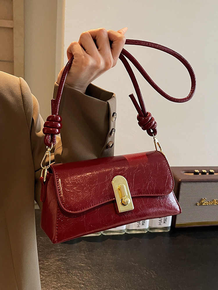 Retro Wine Red Small Square Ba - Pocket Square Set ulasan dan harga