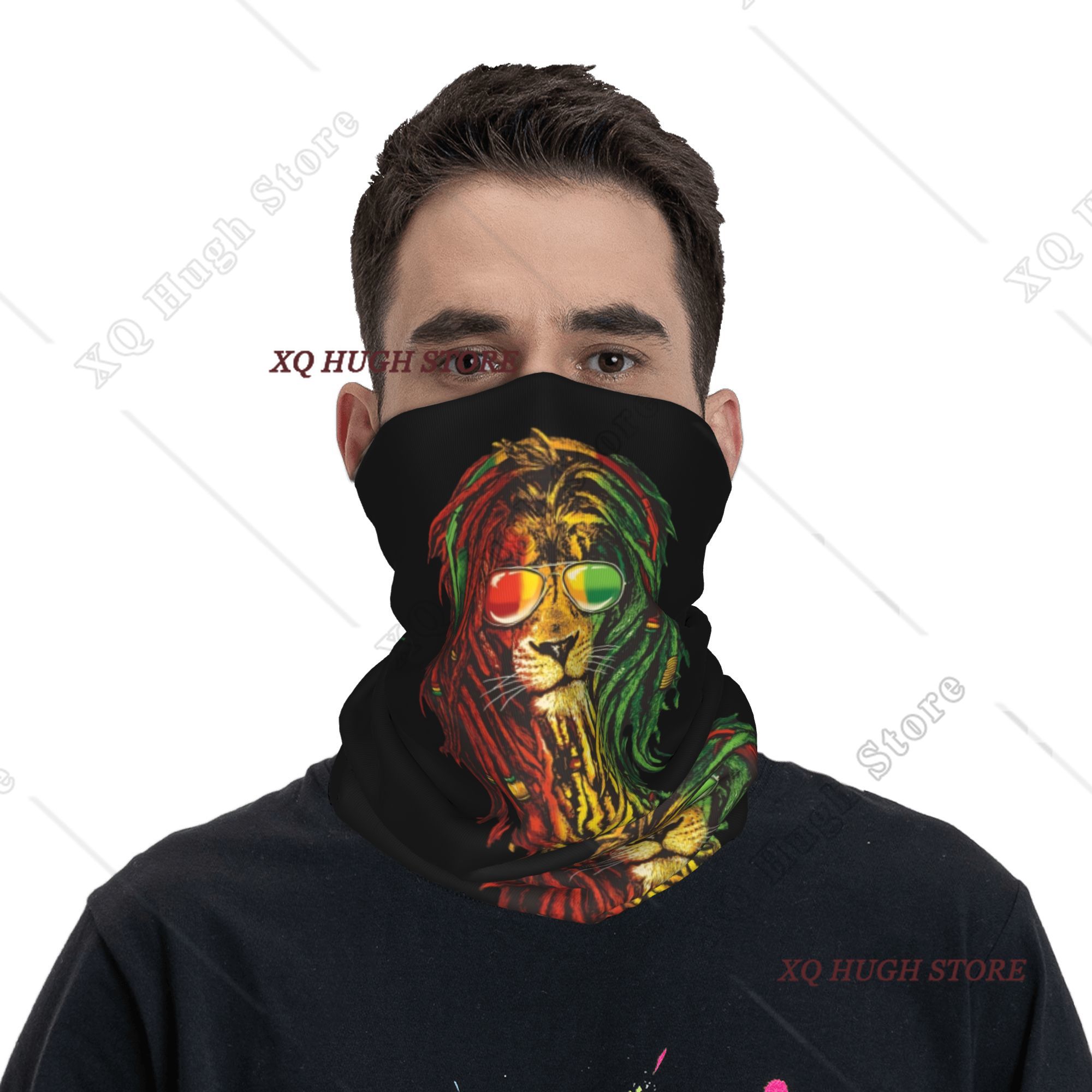 Rasta Reggae Lion Sunglass Art - Neck Warmer Tube ulasan dan harga