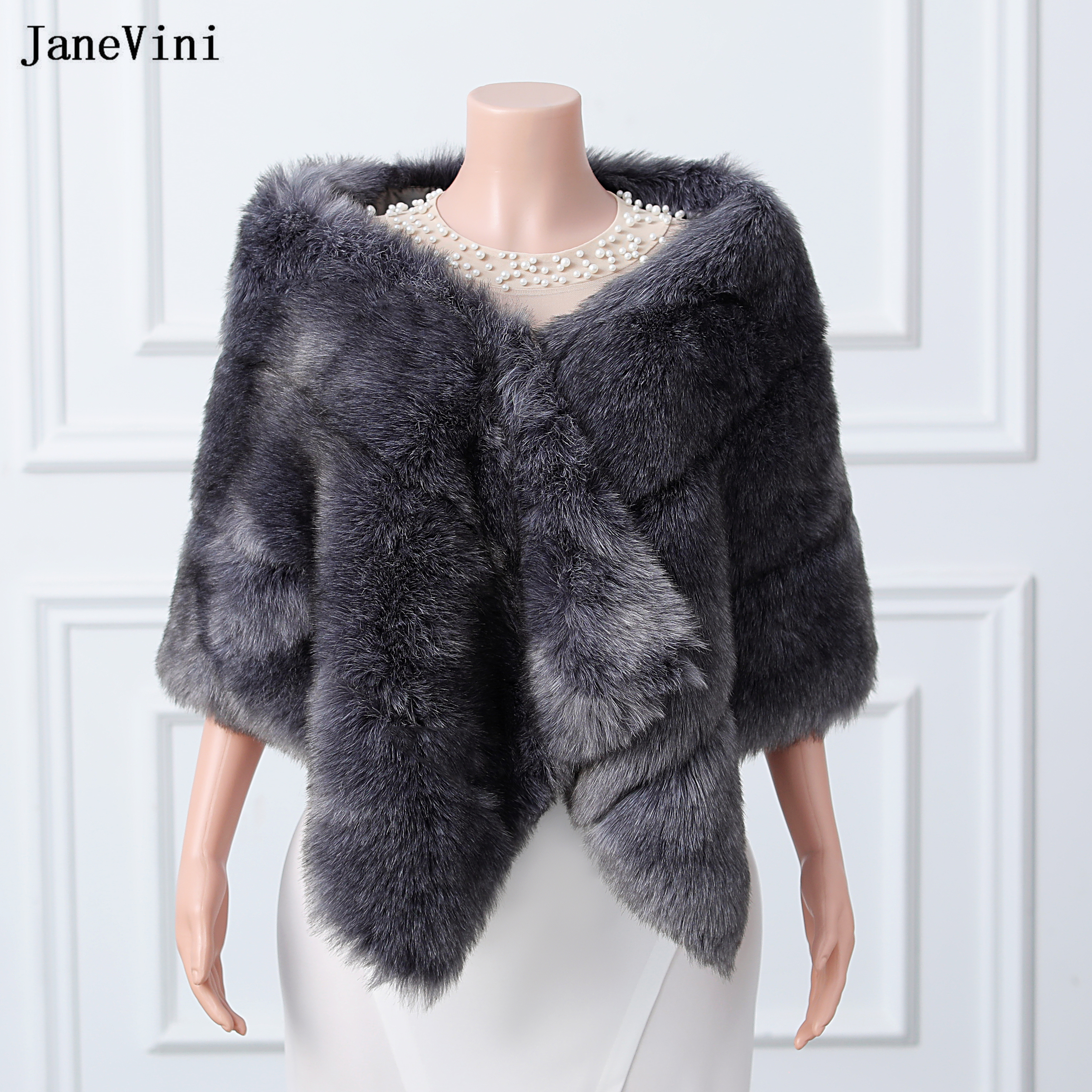 JaneVini High Quality Dark Gra - Stole Wedding Shawl ulasan dan harga