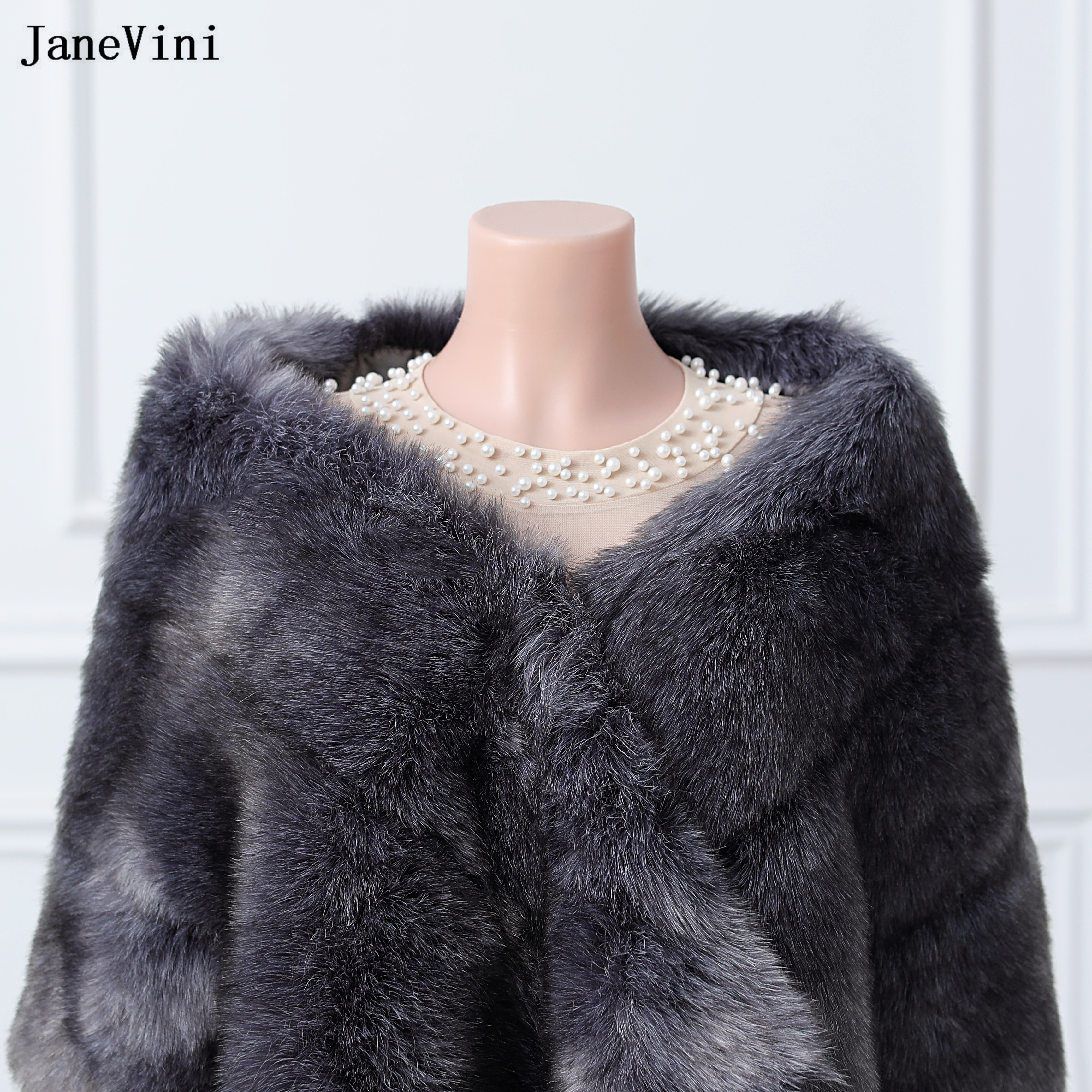 JaneVini High Quality Dark Gra - Stole Wedding Shawl ulasan dan harga