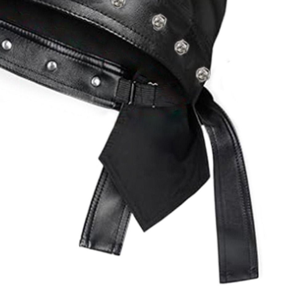 PU Leather Black Biker Cap Doo - Bandana Doo Rag ulasan dan harga