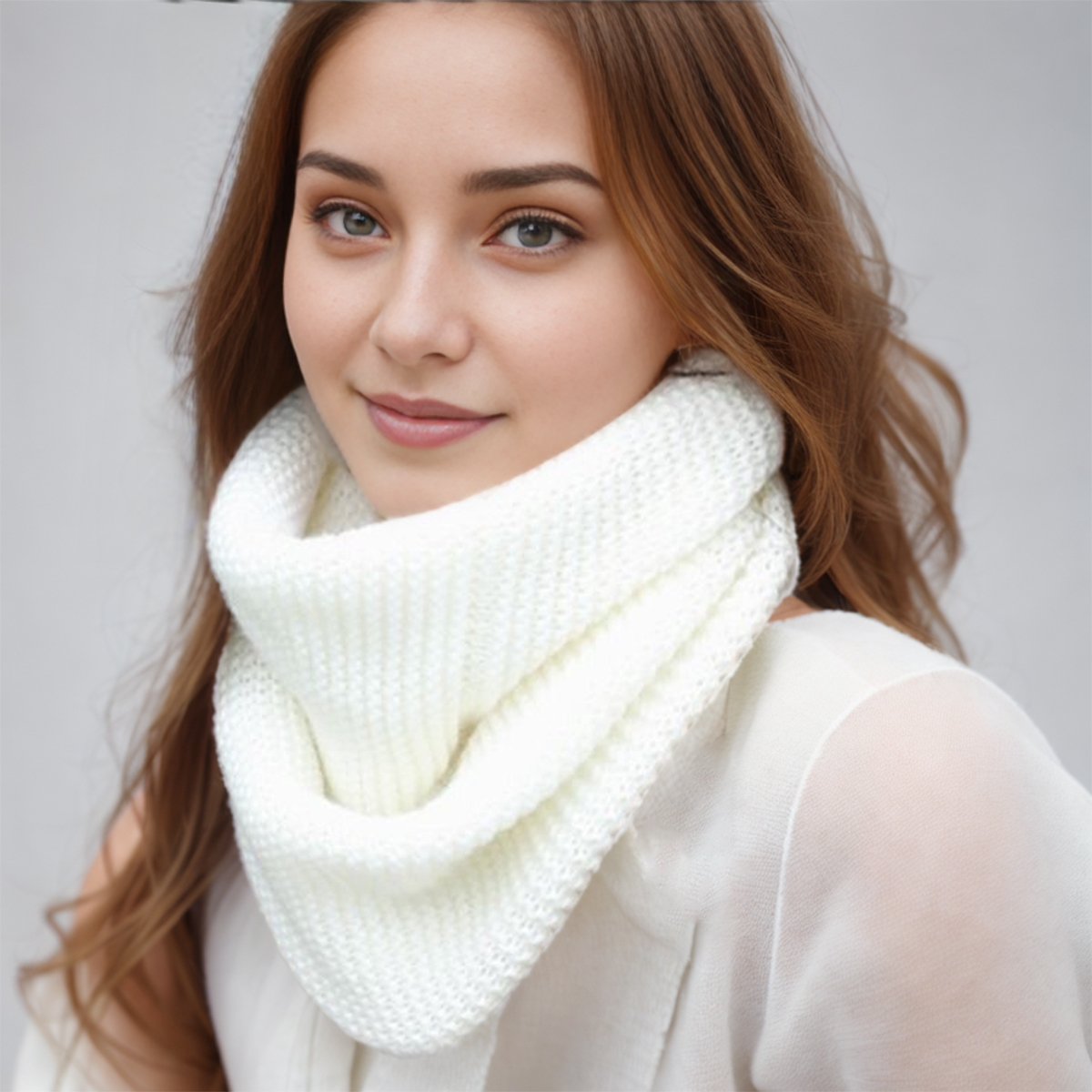 New Winter Scarf Women Infinit - Infinity Scarf Knit ulasan dan harga
