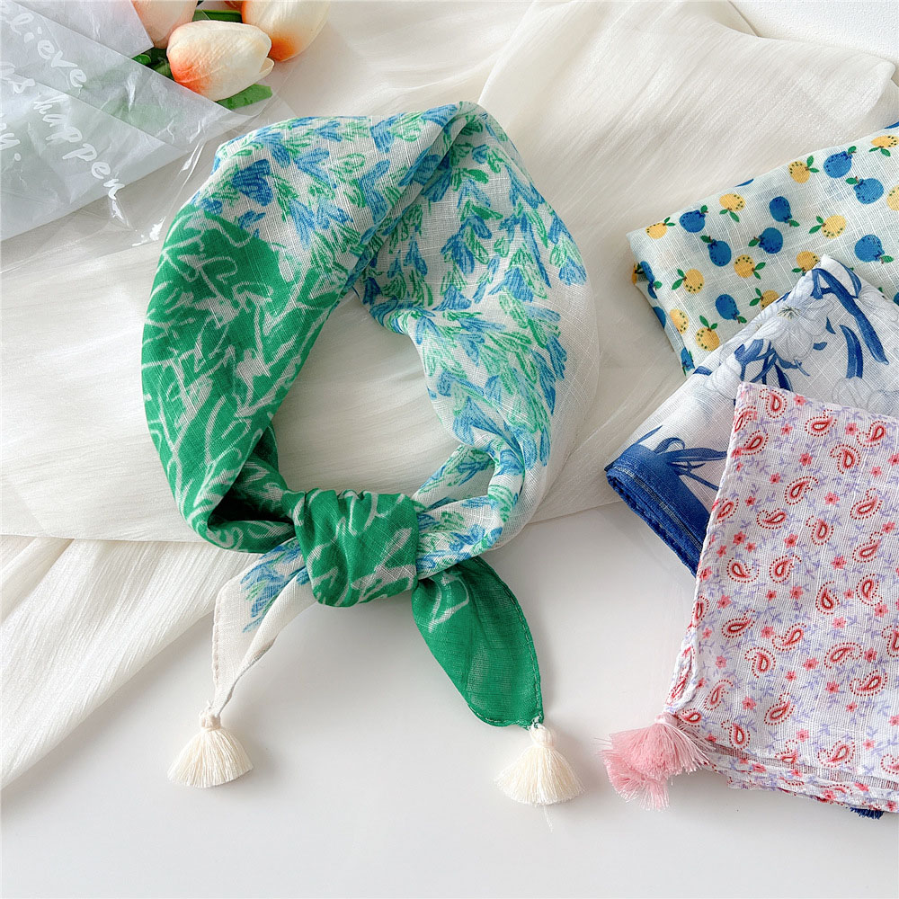 Summer Scarf Colorful Flower P - Bandana Cotton ulasan dan harga