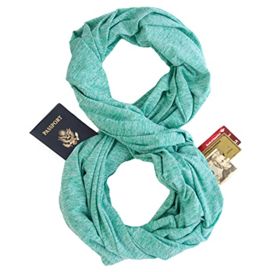 Infinity Travel Scarf Loop wit - Infinity Scarf Knit ulasan dan harga