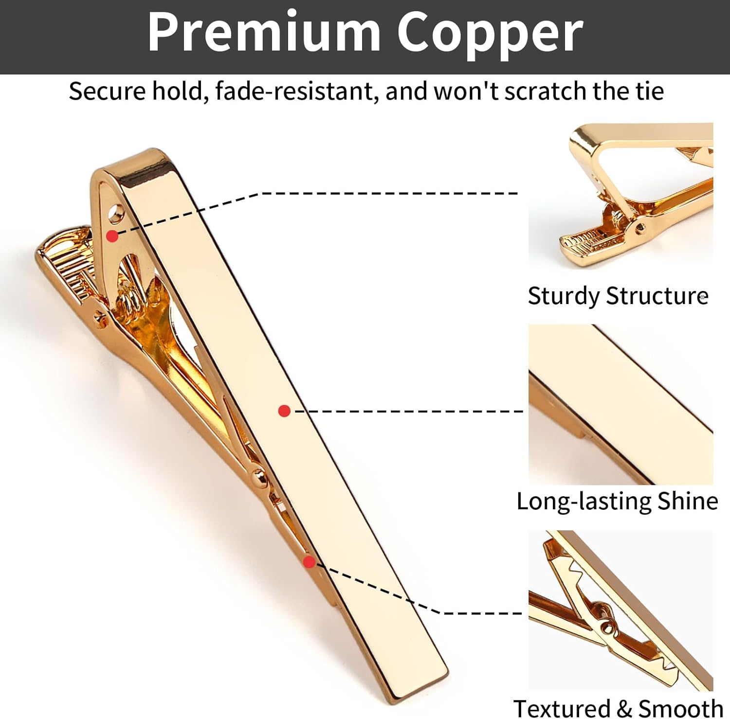 6 Tie Clips for Men, Classic S - Tie Bar Set Gift ulasan dan harga