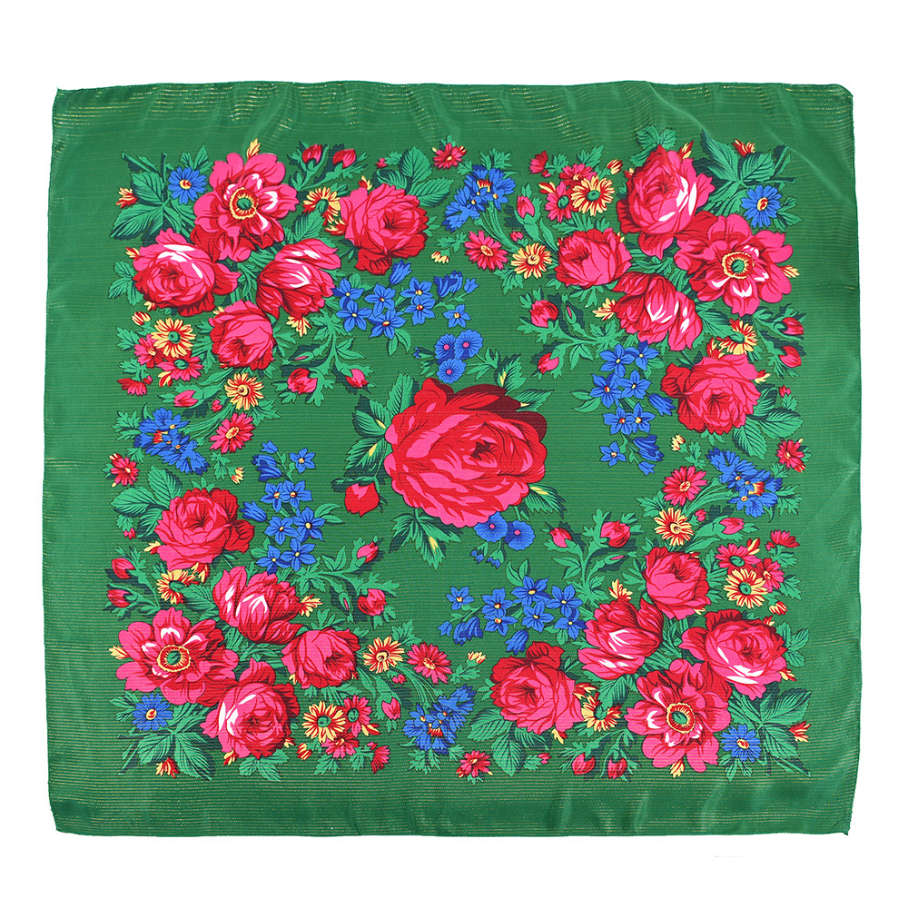 110*110cm Golden Silvery Wire  - Bandana Cotton ulasan dan harga